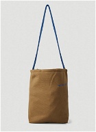 Logo Embroidered Tote Bag in Khaki