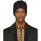 Versace Black Logo Beanie