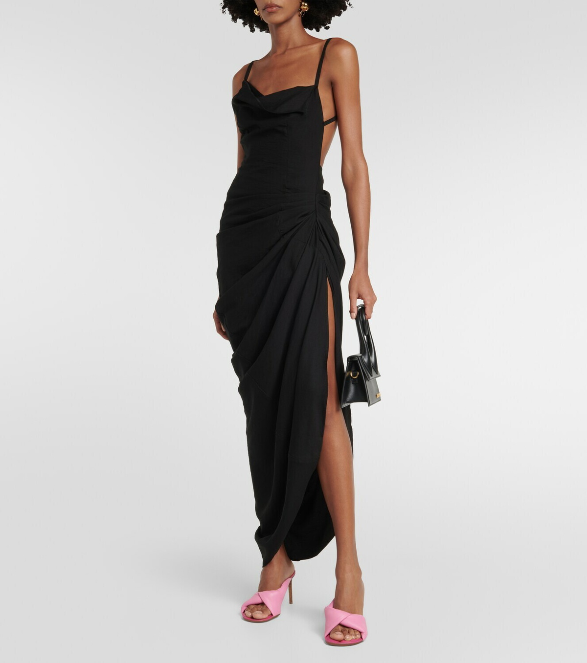 jacquemus draped midi dress The Drapeado dress by JACQUEMUS