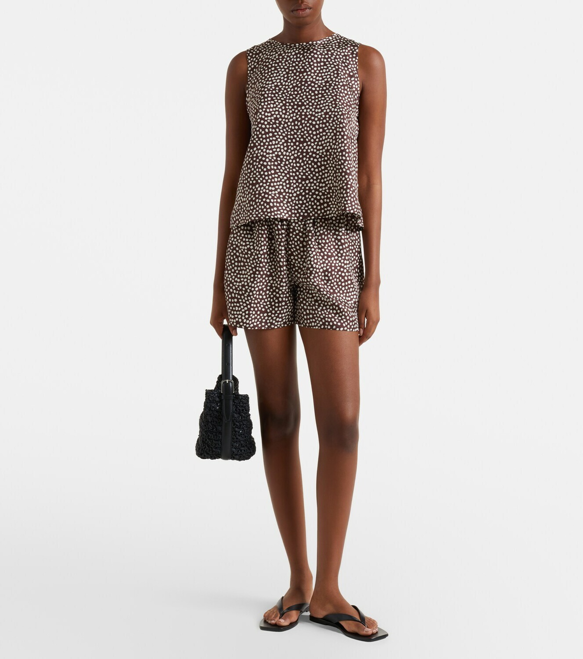 Asceno Sofia silk twill tank top