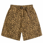 Brain Dead Men's Twill Climber Shorts in Leopard