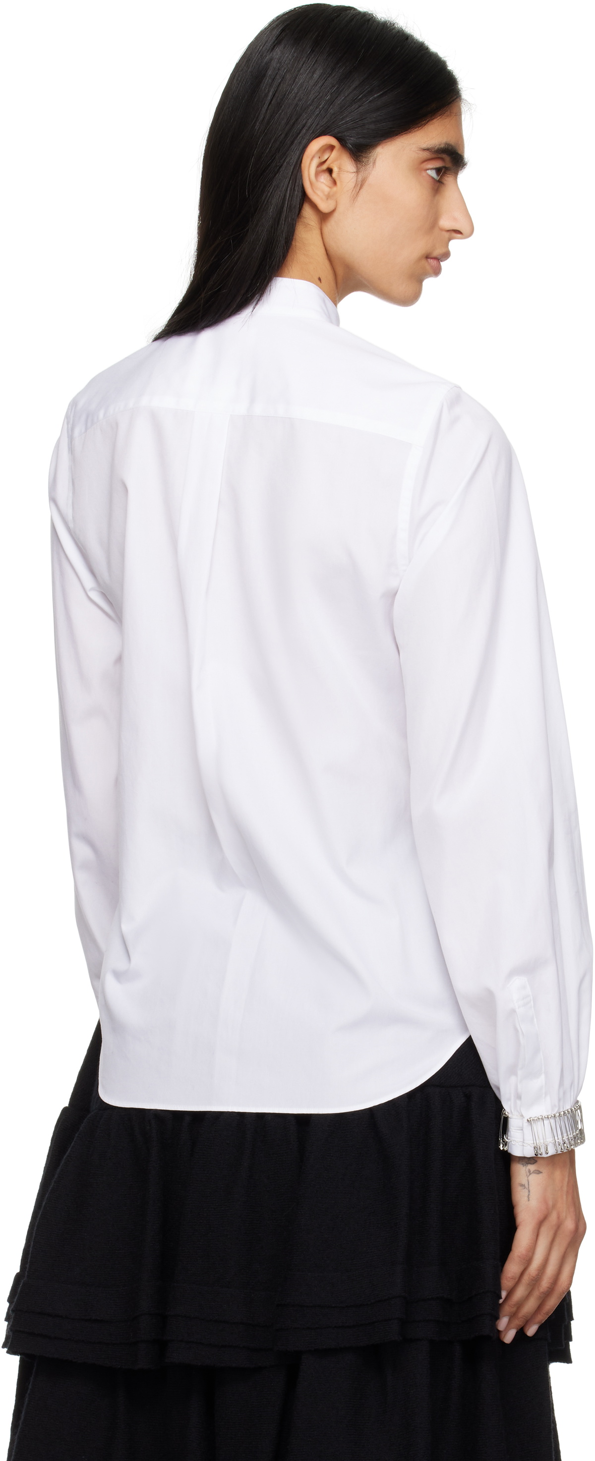 Noir Kei Ninomiya White Safety Pin Shirt Noir Kei Ninomiya