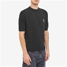 Fred Perry x Raf Simons Jacquard Short Sleeve Knit in Black