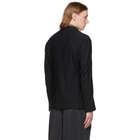 Giorgio Armani Black Warp Knitted Blazer