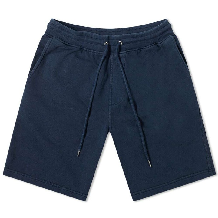 Photo: Colorful Standard Men's Classic Organic Sweat Short in Navy Blue