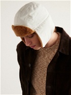 A Kind Of Guise - Khoni Recycled-Nylon and Wool and Cotton-Blend Fleece Trapper Hat - White