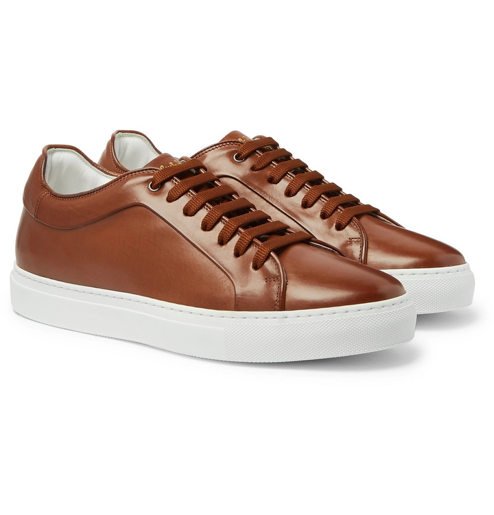 Photo: Paul Smith - Basso Burnished-Leather Sneakers - Brown