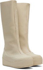 Ottolinger Off-White Rubber Tall Boots