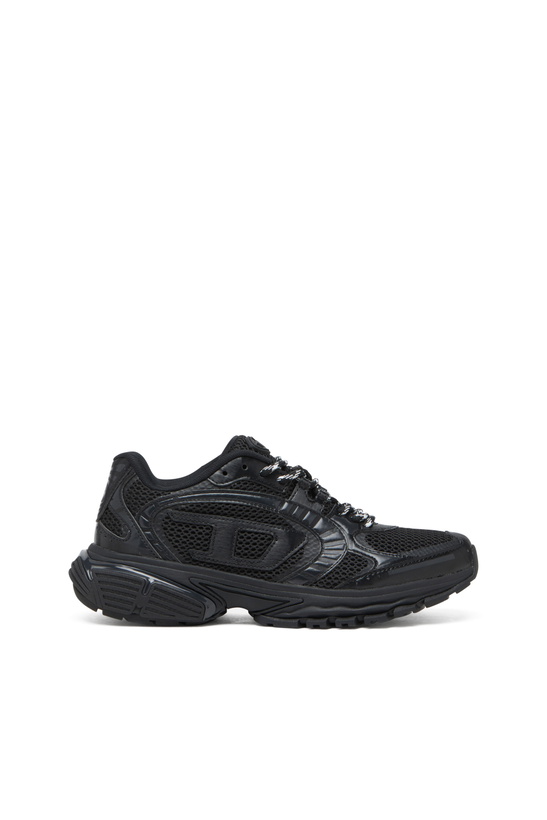 Photo: Diesel S-Pro-V-Dense-Monochrome mesh sneakers with Oval D logo - Sneakers Womens in Black