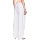 FLORE FLORE White Josephine Lengthened Trousers
