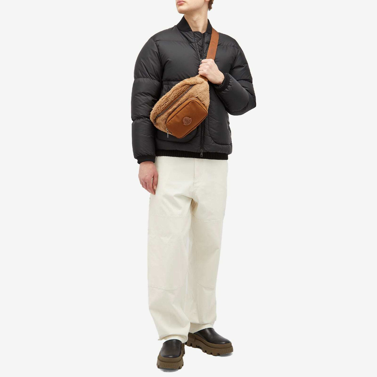 Moncler Men's Durance Belt Bag in Brown Moncler