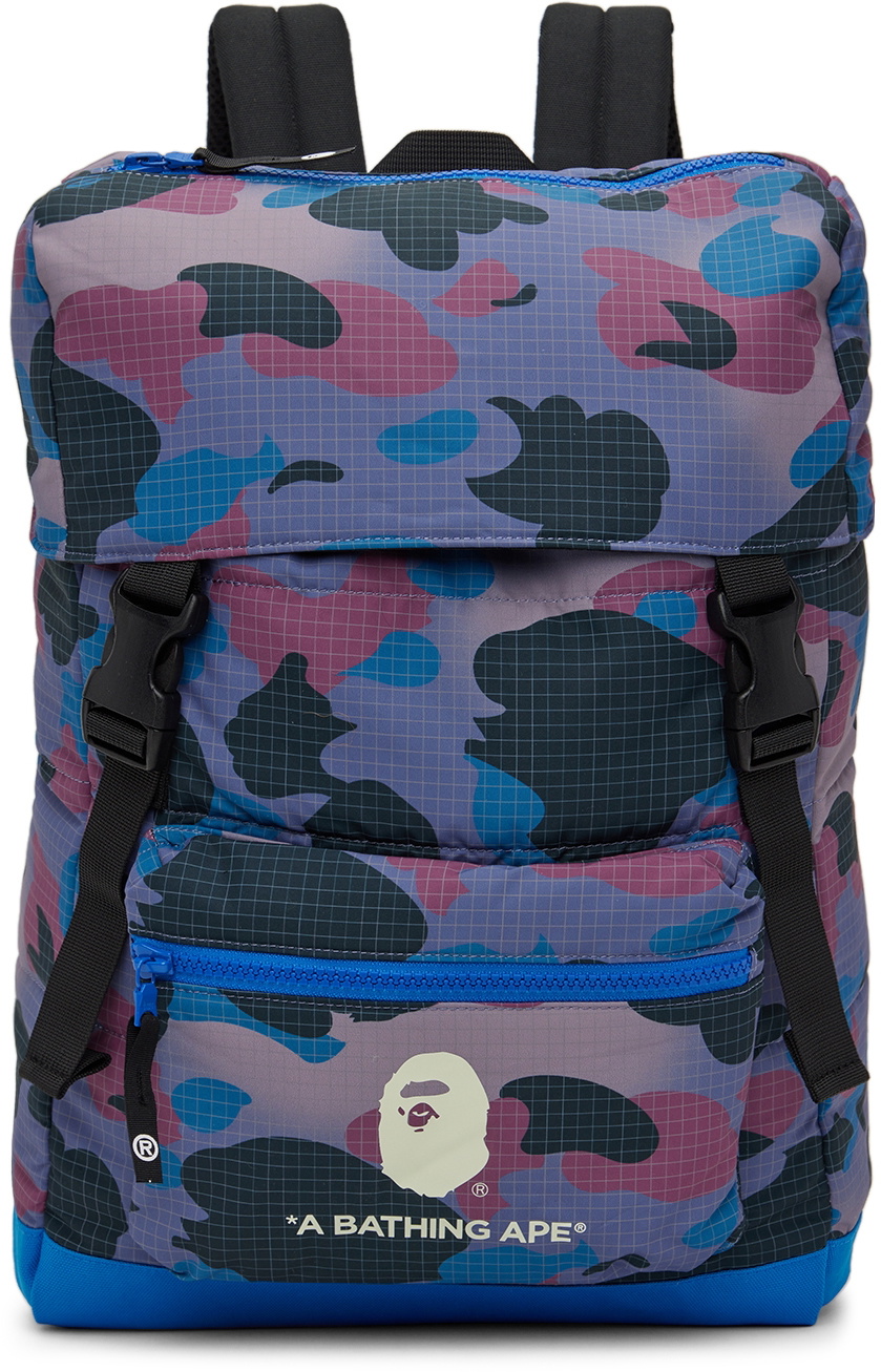 BAPE Kids Purple Camo Backpack A Bathing Ape