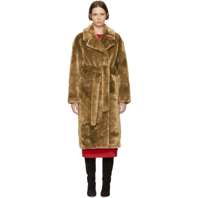 Tibi luxe faux 2024 fur oversized coat