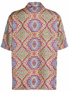 ETRO - Printed Silk Short Sleeve Bowling Shirt