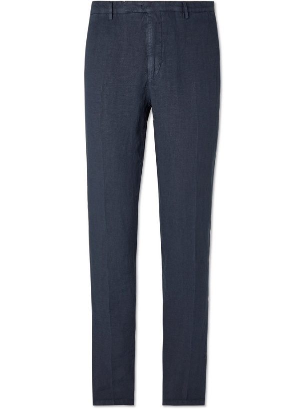 Photo: BOGLIOLI - Slim-Fit Linen Suit Trousers - Blue