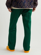 Needles - Logo-Embroidered Jersey-Jacquard Track Pants - Green