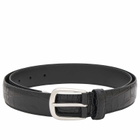Anderson's Men's Andersons Narrow Stitch Trimmed Alligator Print Belt in Black