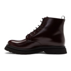 Prada Burgundy Lace-Up Boots