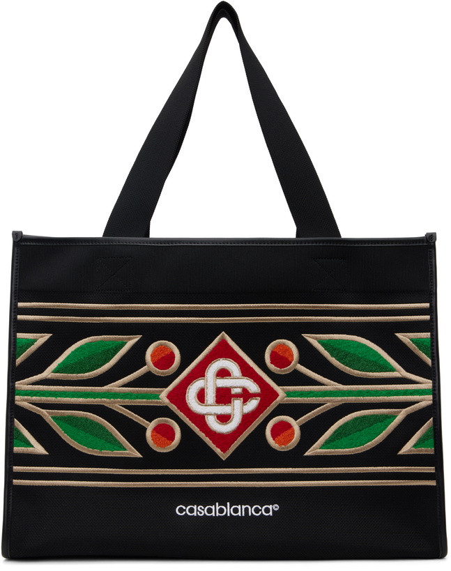 Photo: Casablanca Black Laurel Knit Shopper Tote