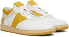 Rhude White & Yellow Rhecess Low Sneakers