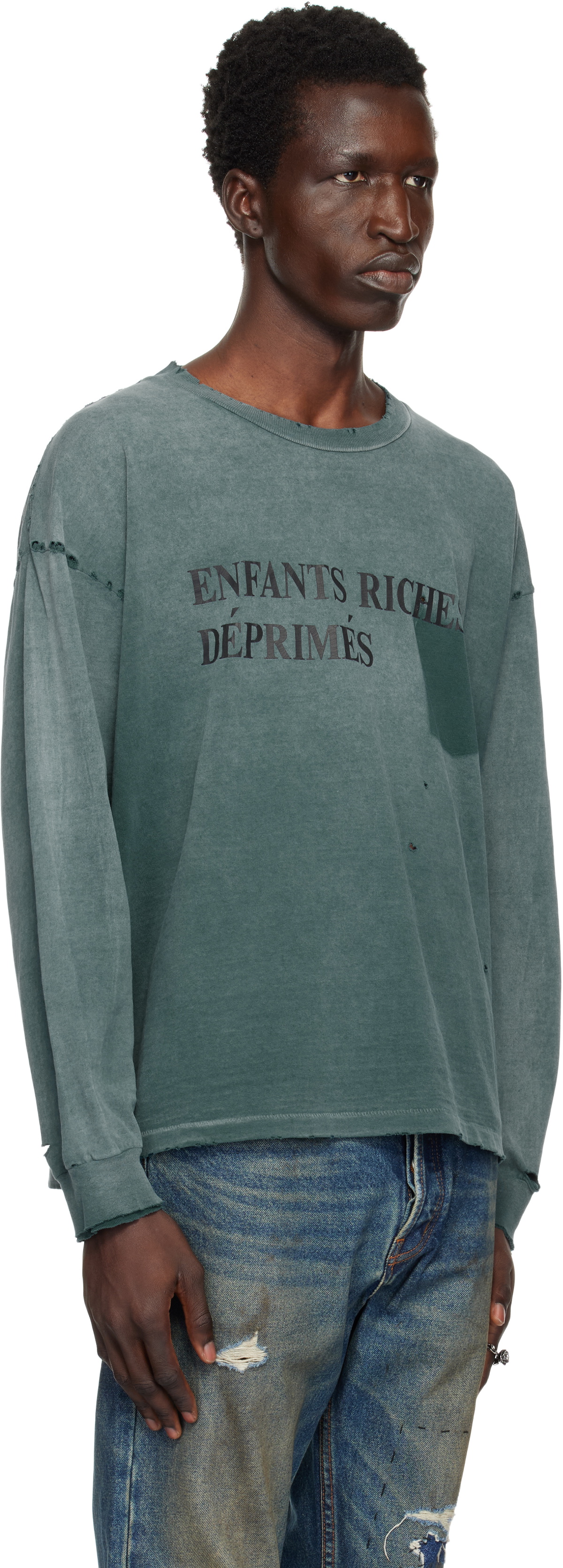 Enfants Riches Déprimés Blue Classic Logo LS T-shirt Enfants 