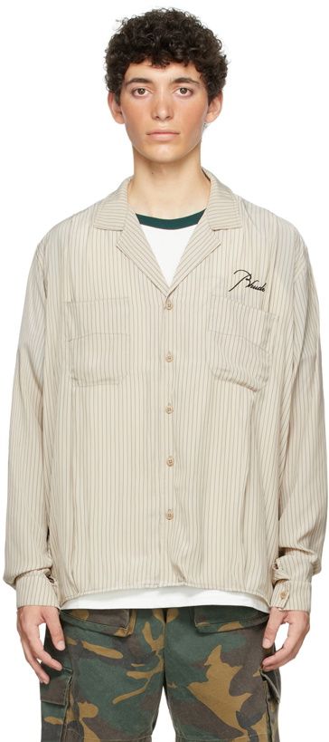 Photo: Rhude Beige Striped Trooper Shirt