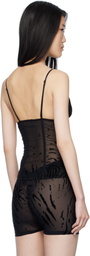 Poster Girl Black Doll Triangle Zebra Print Camisole