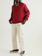 KAPITAL - Jacquard-Knit Cotton-Blend Sweater - Red