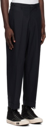 BEAMS PLUS Navy Ivy Wide Trousers