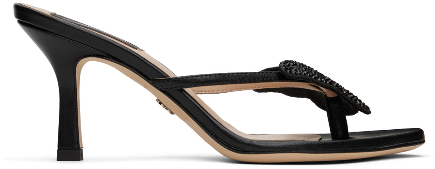 Blumarine Black Butterfly Heeled Sandals