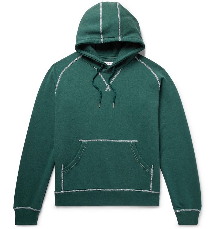 Photo: Pop Trading Company - Logo-Print Fleece-Back Cotton-Jersey Hoodie - Men - Dark green