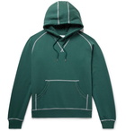 Pop Trading Company - Logo-Print Fleece-Back Cotton-Jersey Hoodie - Men - Dark green