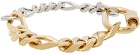IN GOLD WE TRUST PARIS Gold & Silver Curb Chain Bracelet