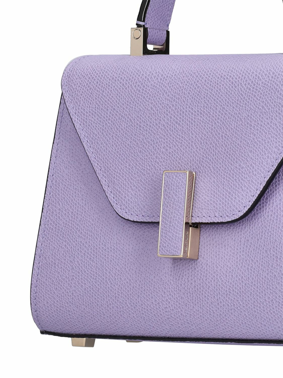 Valextra ISIDE ポシェット ラベンダー VALEXTRA Micro Iside Leather Top Handle Bag Valextra
