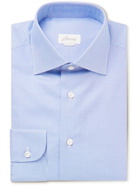 Brioni - William Micro-Checked Cotton Shirt - Blue
