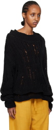 AIREI Black Layered Sweater