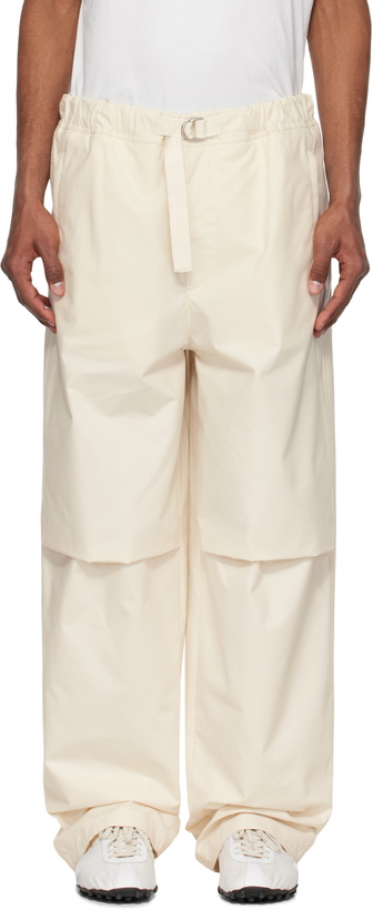 Photo: Jil Sander Off-White Belted Trousers