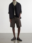 Kardo - Embroidered Striped Cashmere Scarf