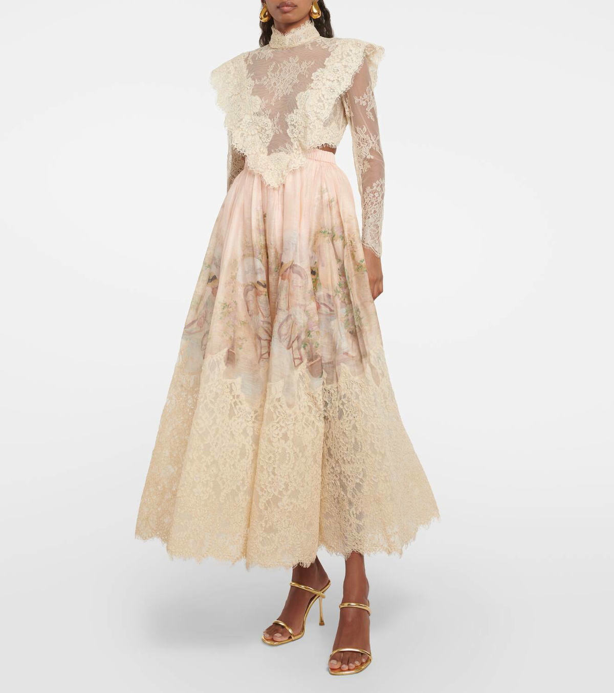 Zimmermann Lyrical linen and silk gown Zimmermann