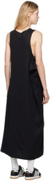 Y-3 Black Drawstring Midi Dress