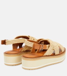 Clergerie - Frieda raffia platform sandals