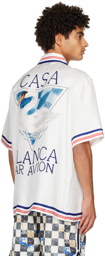 Casablanca White 'Casablanca Par Avion' Shirt