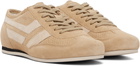TOM FORD Beige Perforated Suede Brook Sneakers