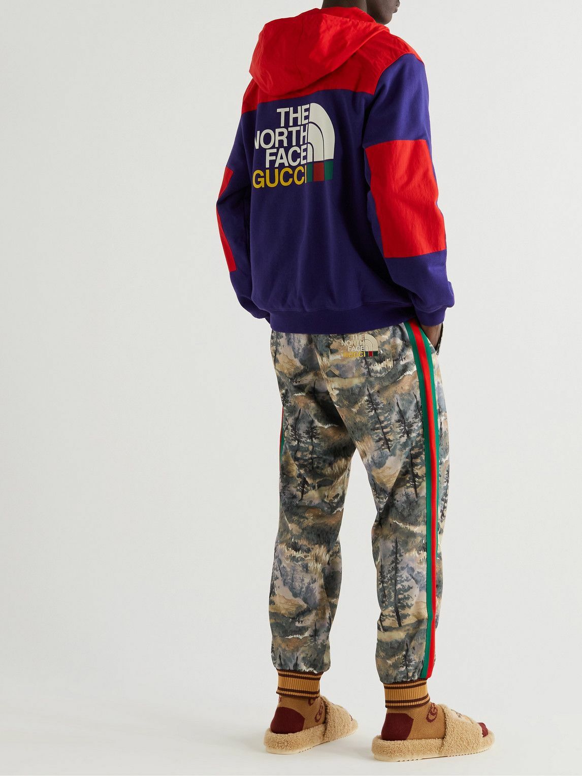 GUCCI - The North Face Shell-Trimmed Logo-Print Cotton GUCCI - The North Face Shell-Trimmed Logo-Print Cotton