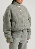 Darkpark Bobbie Wool-blend Bomber Jacket Grey