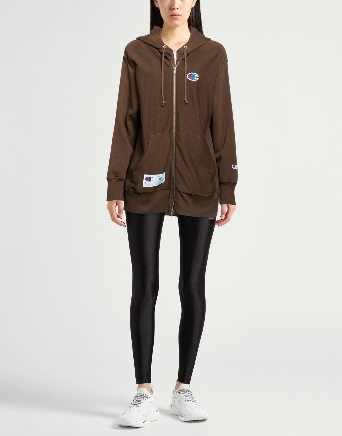 Champion Reverse Weave Womens Sweatshirt in Brown