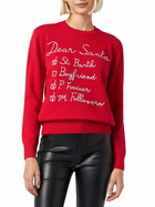 MC2 Saint Barth Woman Brushed Sweater With Dear Santa List Embroidery