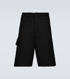 Valentino Wool-blend tweed Bermuda shorts