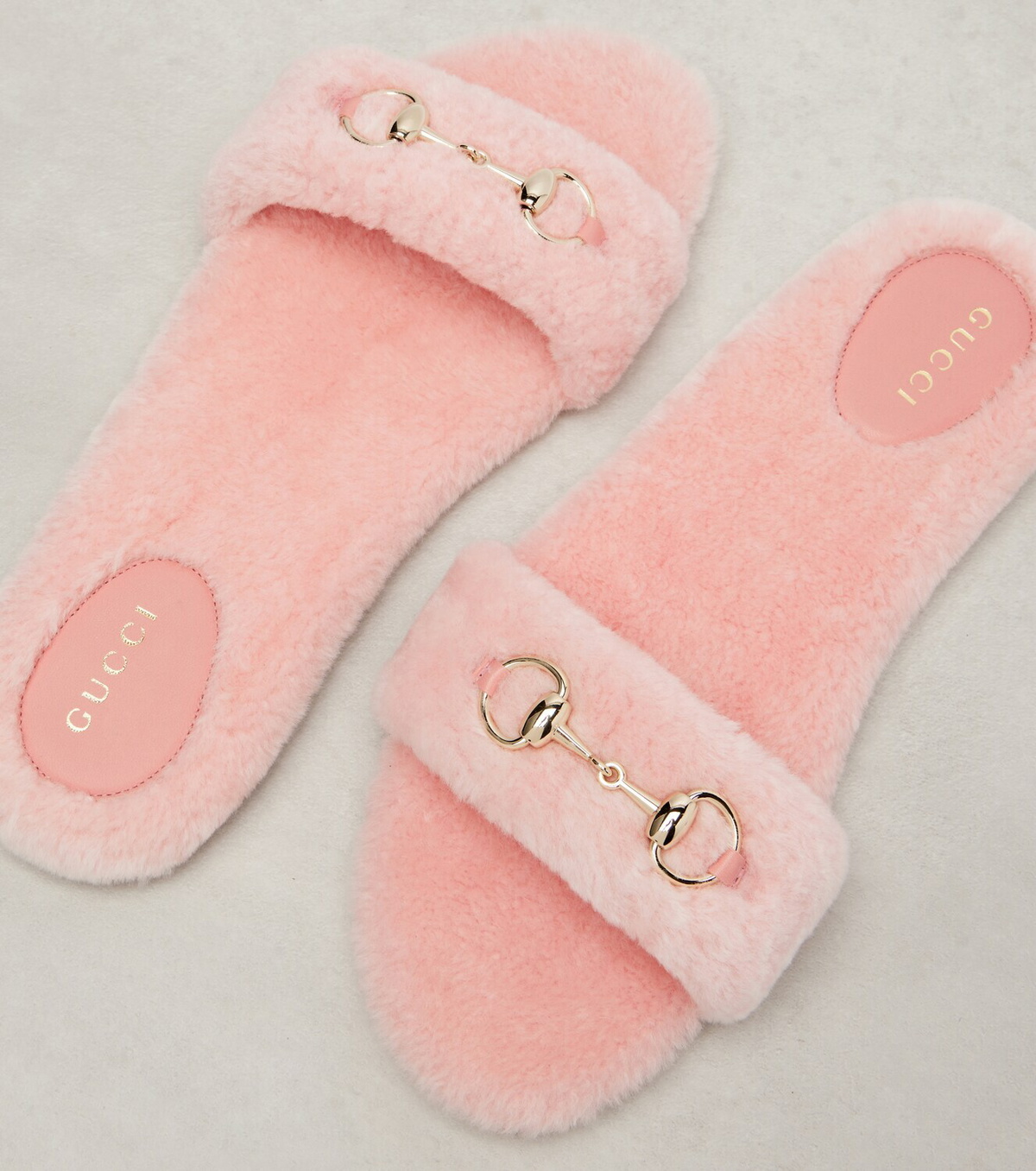 Gucci Siaga Horsebit shearling slides