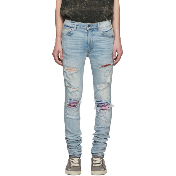 Photo: Amiri Indigo Rainbow Bandana Jeans